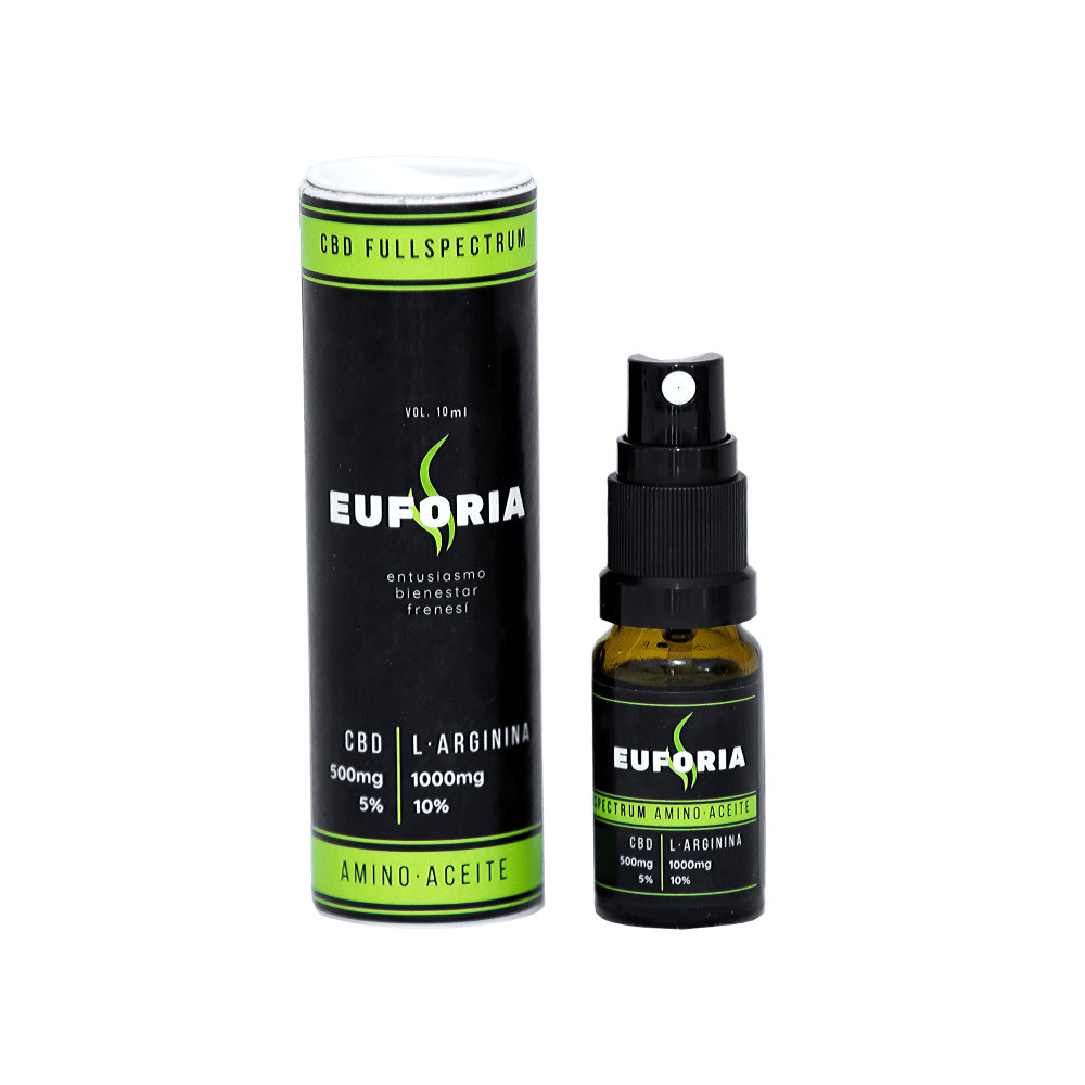 EUFORIA AminoAceite 5 CBD 500mg CBD + 1000mg LARGININA